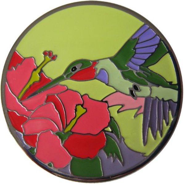 Bird Golf Ball Marker with Colorful Visitor Hat Clip