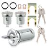 Chrome Ignition Key Switch Cylinder & Door Lock Pair Set W/ Keys for GM