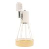 1 x E26 Socket Metal Wire (White) Wood Ring (Natural) Lighting Rail Spotlight