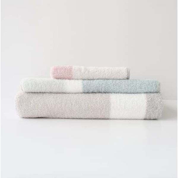Face Towel Greige M Blue Imabari Towel