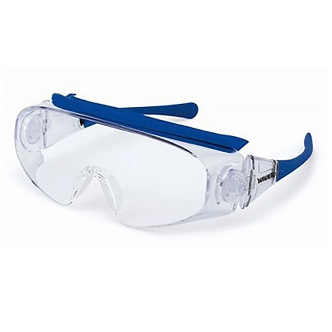 Yamamoto Optical YAMAMOTO SN-760 Overglasses, Protective Glasses, Top Cushion Bar & Nose Pad Included, Can Be Used with Glasses, Blue PET-AF (Double-Sided Hard Coated, Anti-Fog), Made in Japan JIS UV