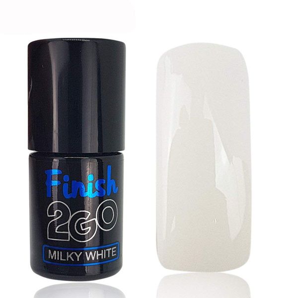 Aktive4Nails Gel Nail Polish, Finish 2Go High Gloss Sealant, Milky White, 10 ml, Glossy, Quick Cure