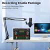 48V Condenser Microphone Set Complete Home Studio Recording Kit Mixer Condenser