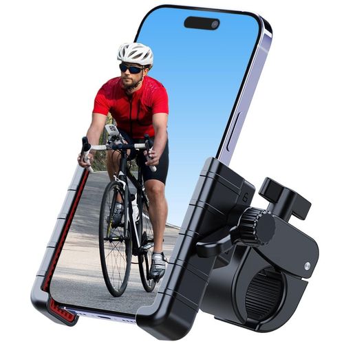YIUJEFDA Motorcycle Phone Mount, 2024-New Bike Handlebar Phone Mount for Bicycle Electric Scooter Stroller - Bike Phone Holder for iPhone and 4.5''-7'' Cell Phone