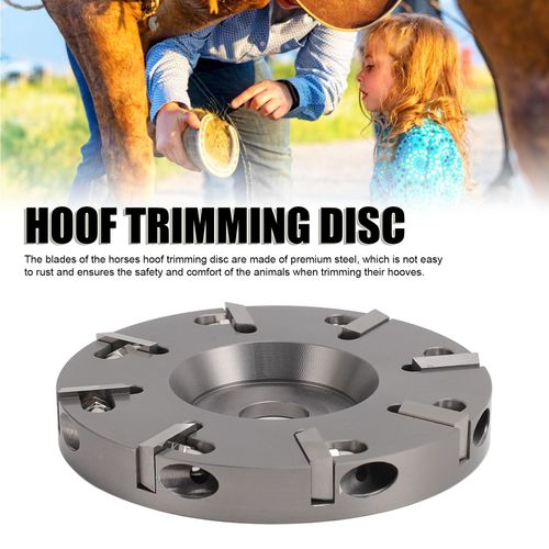Livestock Hoof Trimming Disc, 8 Teeth Steel Horse Cattle Sheep Hoof Trimmer with High Temperature Treatment, Wood Shaping Disc Cutting Wheel for Livestock Care