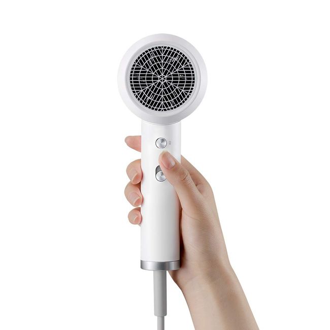 ZHIBAI HL312 Negative Ion Hair Dryer, Large Airflow, Release 20 Million Negative Ions, Quick Drying, White