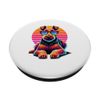 Retro Sunset Sunglasses Welsh Terrier PopSockets Swappable PopGrip