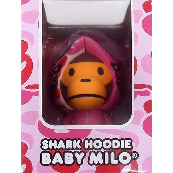 BAPE Shark Hoodie Baby Milo Vinyl Collectible Doll Pink - OS