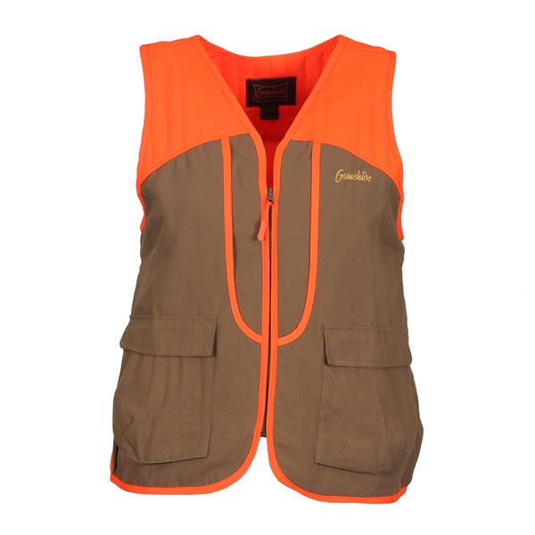 Gamehide Ladies Women's Upland Field Hunting Vest (Tan/Orange, Small)