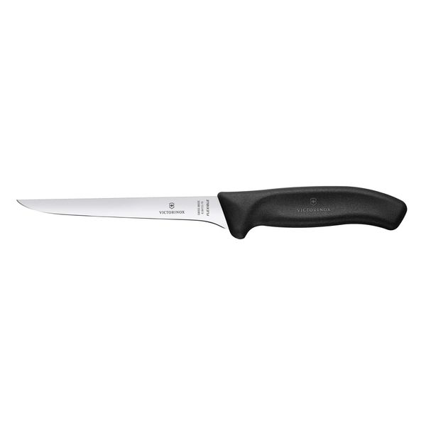 Victorinox 6.8413.15 G Boning Knife, 5.9 inches (15 cm), Black, Honeski (Japanese Boning Knife), For Meat