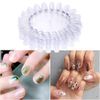 ULTECHNOVO Transparent Nail Tips Nail Art Practice Wheel Polish Color Display Chart Fake Finger Clipper Sticks Board for DIY Manicure Nail Salon, 10Pcs