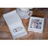 Wedding USB Box with Rubber Holder White