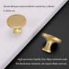 LONTAN 10 Pack Gold Knobs: Cupboard & Drawer Knobs, Round, Solid, Rustproof, Brass-Zinc Alloy, 1.25" Diameter, 1" Projection, Includes Screws