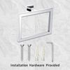 Modern Chrome Towel Ring Holder Wall Mounted Square Bathroom Accessory ACC121