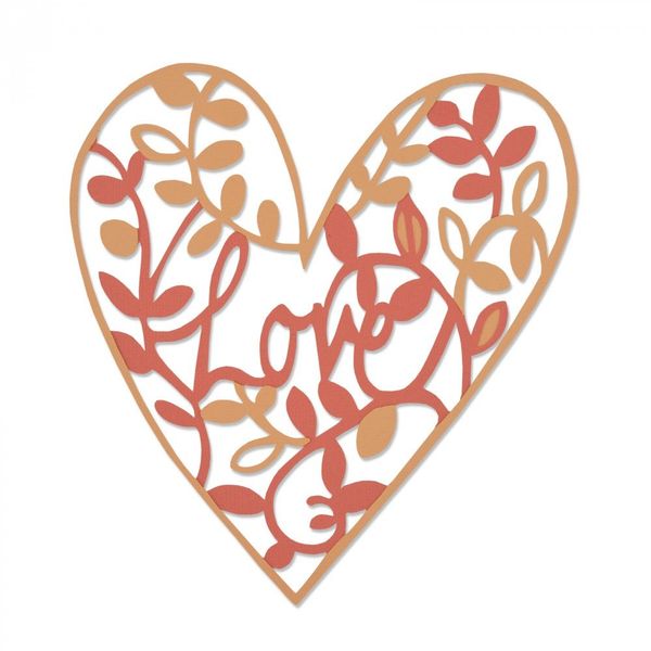 Sizzix Thinlits Die-Natural Love, Metal, Multi-Colour, 23.3 x 12.5 x 0.2 cm