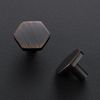 25 Pack Oil Rubbed Bronze Cabinet Knobs, Kitchen Cabinet Knobs Solid Cabinet Pulls for Kitchen Cabinet Drawers, Hexagon Dresser Knobs for Cabinet Hardware 1.1" Closet Door Knob