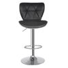 2PCS  Adjustable Bar Stools w/Shell Back Soft PU Leather Swivel Bar Stools Durab