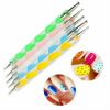 5PCS 1 SET 2 WAY DOTTING PEN MARBELIZING TOOL NAIL ART DESIGN DOT PAINT TOOLS