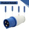 16 Amp Caravan Hook Up Socket and Plug Set - Weatherproof Industrial Connector for Construction Sites - 2pcs