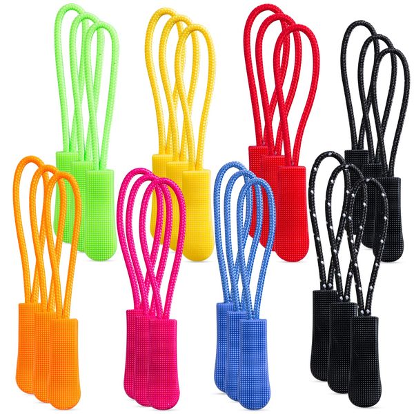 40 Pieces Zipper Pulls Zip Extension Zipper Tag for Clothes Backpacks Traveling Case Handbag Purse Zipper Replacement Tag Tents