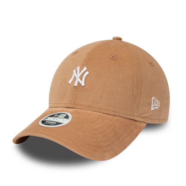 New Era New York Yankees Baseball Cap braun Cord MLB Kappe Strapback-Verschluss Damen Frau - One-Size