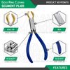 Ring Closing Segment Plier Gold 6" For Hoops Big Gauges Body Piercing Tool