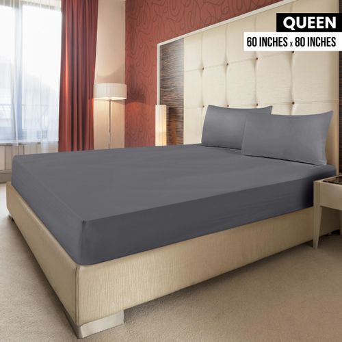 Utopia Bedding Queen Fitted Sheet - Bottom Sheet - Deep Pocket - Soft Microfiber - Shrinkage and Fade Resistant - Easy Care -1 Fitted Sheet Only (Grey)