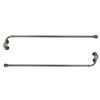 Urbanest 1/2” Adjustable Wall Mounted Swing Arm Rods, 14"-24", Pewter
