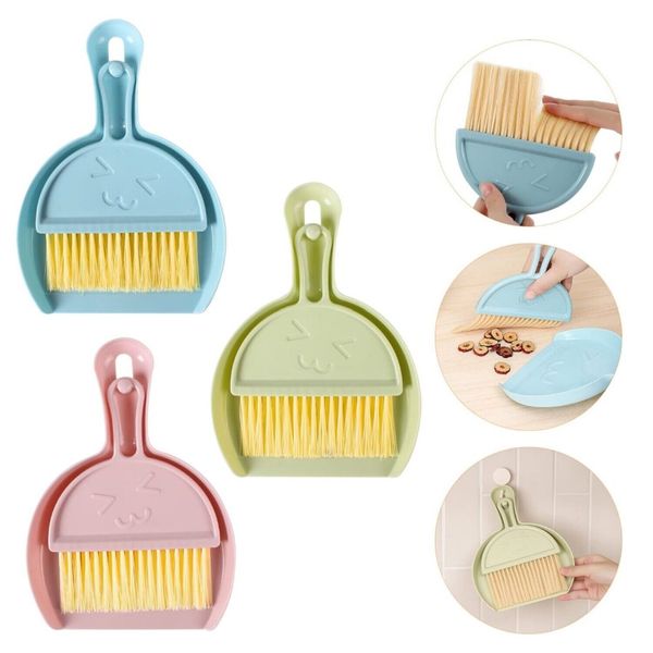 3PCS Mini Broom and Dustpan Set for or Home,Car,Camping,Small Spaces,Pet Cleanup