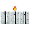 Excel 3 x Fire Door Hinges Single Action Residential Adjustable Self Closing Spring - Satin Chrome Plated