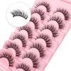 Oreola False Eyelashes Fluffy Wispy Lashes with Invisible Band Faux 3D Mink Lashes Super Soft Lightweight Fake Lashes Bulk 7 Pairs Pack