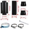 Universal 3" Air Filter Box Carbon Fiber Cold Feed Induction Air Intake Kit