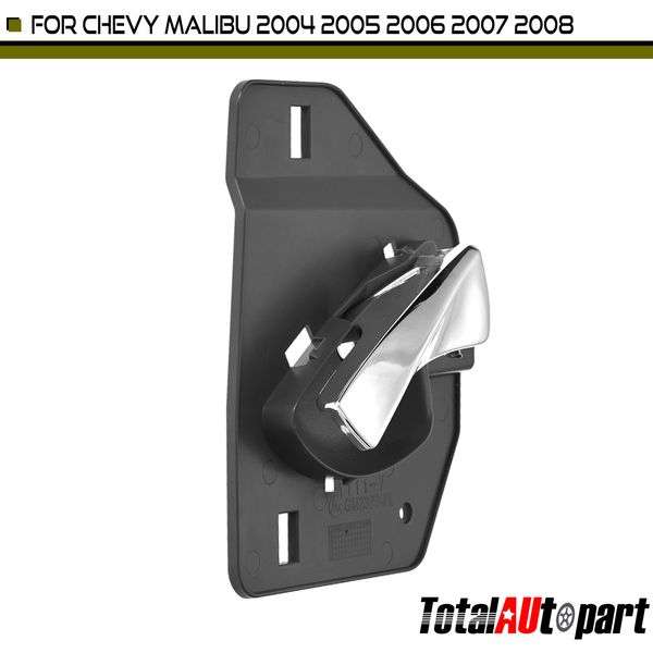 Light Gray & Chrome Inside Door Handle for Chevrolet Malibu 04-08 Front Driver