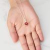 Philip Jones Sterling Silver Carnelian Gemstone Necklace
