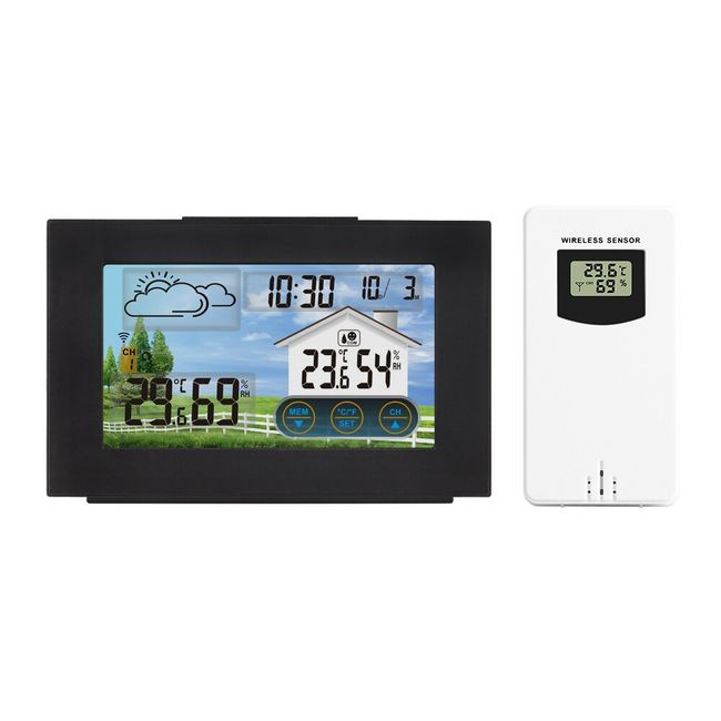 Weather Stations Wireless Indoor Outdoor Thermometers, Color