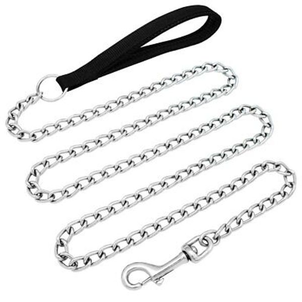 Beirui Premium 6 Foot Chain Heavy Duty Dog Leash - Soft Padded Handle Lead - ...