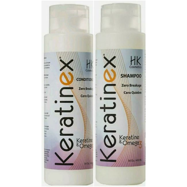 Keratinex Anti Breakage Shampoo & Conditioner 16oz Lot 2