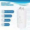 PATIKIL CBB60 55uF Run Capacitor,1 Pcs AC450V 4 Pin Double Insert with Sheath Spring, White