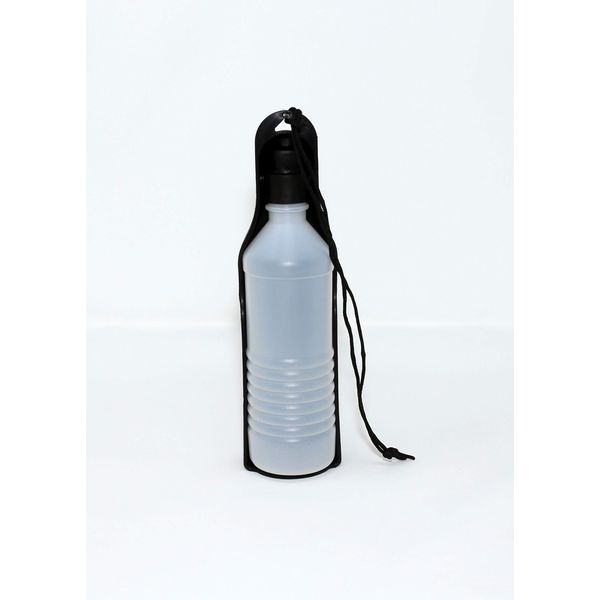 Sogni e Capricci Pets Portable Water Bottle, Black/Clear, one Size