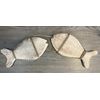 Fish Set of 2 Decorative Hanging Wooden Maritime Handmade 30 cm