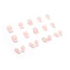24 pieces nail tip camellia flower nude pink pearl gentle girly nail