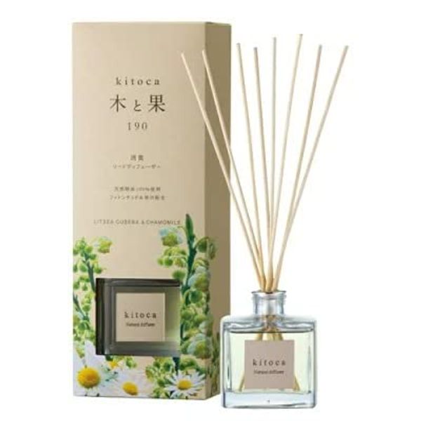 Tree and Fruit Deodorizing Reed Diffuser, 6.7 fl oz (190 ml), Licce Cuba & Chamomile, Natural Essential Oils, 100% Used, Diffuser, Aroma, Licce Quaba, Chamomile, Room Fragrance, Essential Oils,