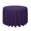 132" Round Polyester Fabric Tablecloths for Wedding Banquet - Purple