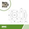 Amig - Hinge 540-50 Brass Right Flanges