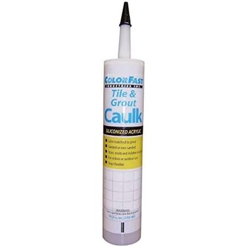 Colorfast Siliconized-Acrylic Caulking - Non-Sanded C-Cure Colors - 10.3 fl oz (Black Jade #140)