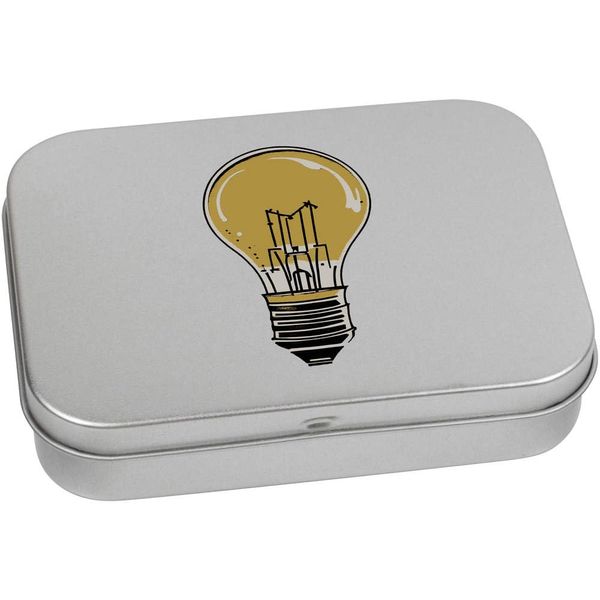 Azeeda 110mm 'Lightbulb' Metal Hinged Tin/Storage Box (TT00224692)