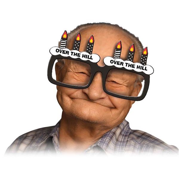 Over The Hill Birthday Glasses Frame