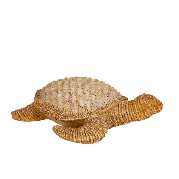 Romimex Beige Natural Polyresin Turtle Ornament