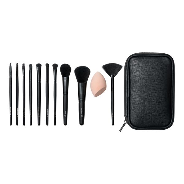 e.l.f. Full Face & Eye Makeup Brush Set, 11 Makeup Brushes For Foundation To Bronzer, Eyeshadow & More, Vegan & Cruelty-Free