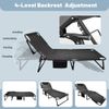 NAIZEA Folding Camping Cot Adjustable 4Position Reclining Lounge Courtyard Chair